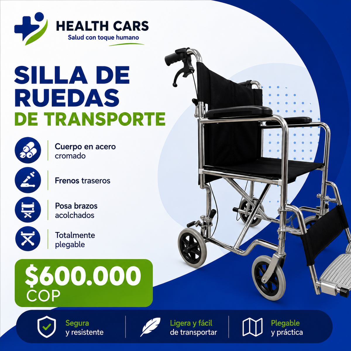 Silla de Ruedas de Transporte (Venta)