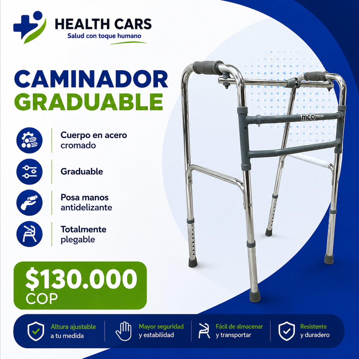 Caminador Graduable Sin Ruedas (Venta)