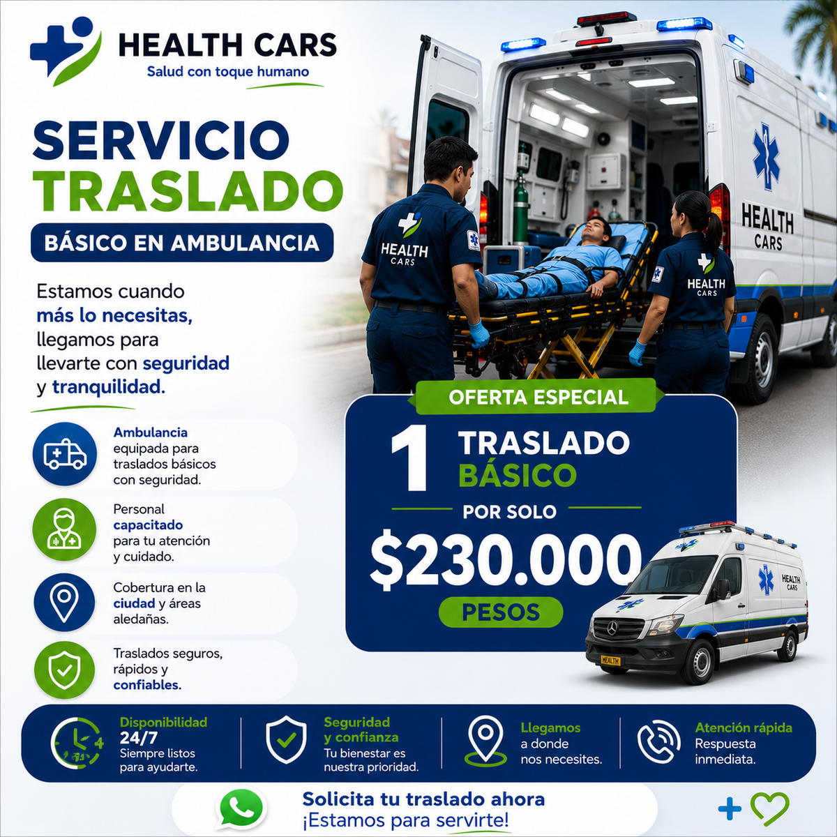 Traslado Básico en Ambulancia - Cartagena y Barranquilla